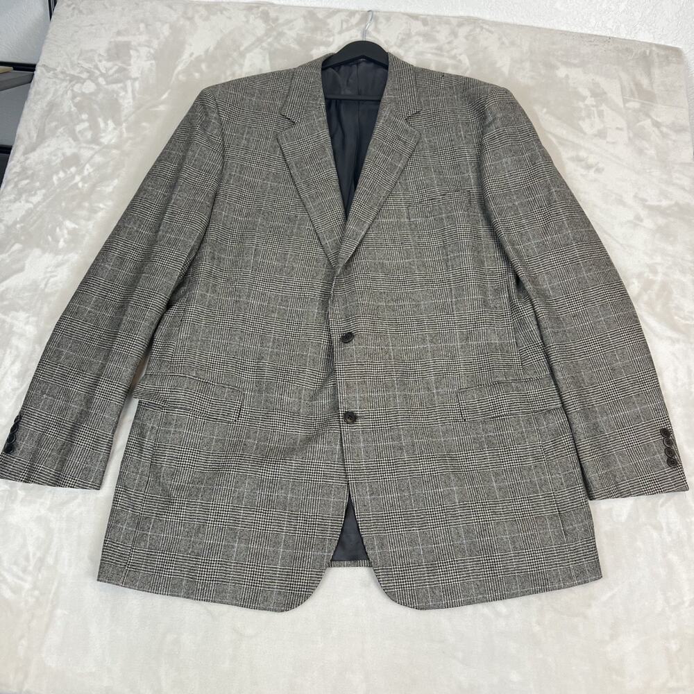 Brooks Brothers 1818 Madison Blazer Mens 50XL Glen Plaid Wool Loro Piana Preppy